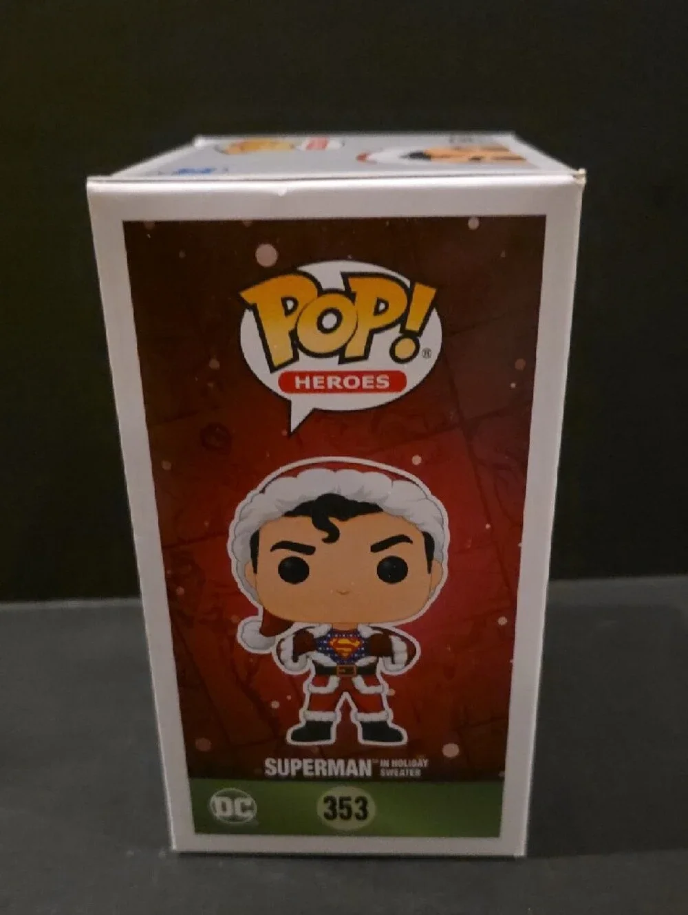 Funko Superman in Red & Blue Holiday Sweater Pop! - Picture 5 of 6